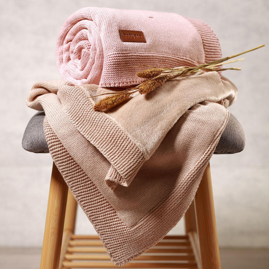 Vauvan pehmeä puuvilla-karvapeite, roosa, 100x75cm