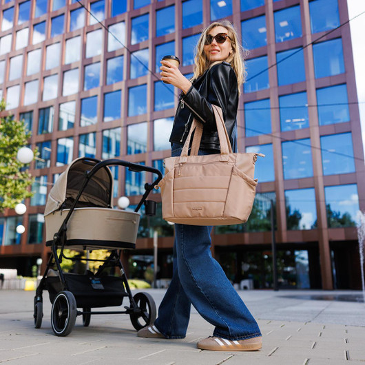 Hoitolaukku, Cami, beige + hoitoalusta