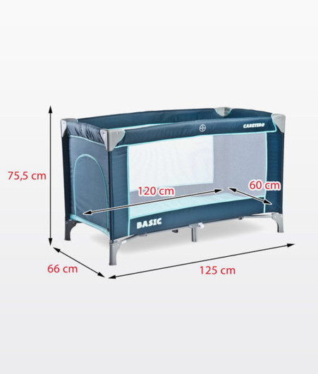 Matkasänky BASIC, harmaa