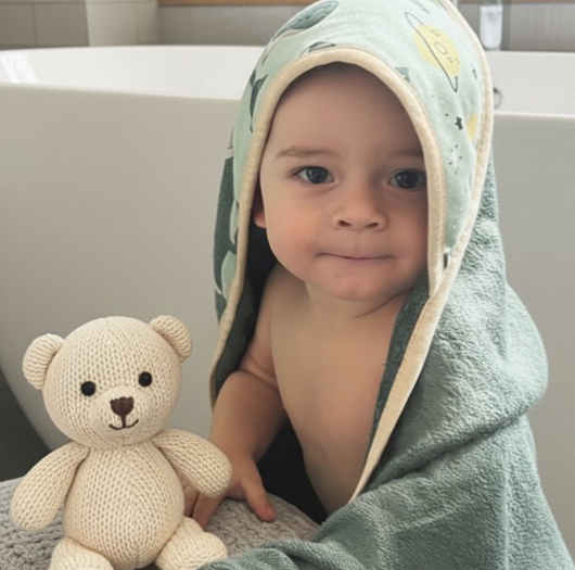 Huppupyyhe, 100x100cm, bambu, Loulou Llama Vibes