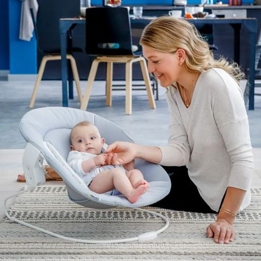 Hauck Alpha+ -setti; syöttötuoli ja babysitter - Stretch Grey