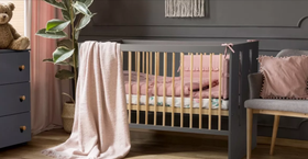 Pinnasänky Pauline + juniorilaita, 120x60cm, grafiitti/puu