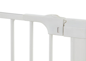 BabyDan Anne -turvaportti jatkopalalla, 83,5cm - 90,3cm, valkoinen