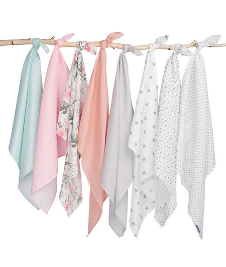 Kuvioidut harsot, 70x80, LUX - Pinkit flamingot