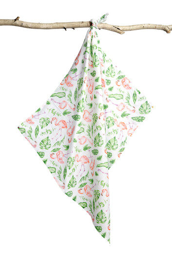 Kuvioidut harsot, 70x80, LUX - Pinkit flamingot