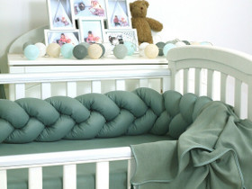 Reunapehmuste Eimi, Letti - yksivärinen salvia, 210cm