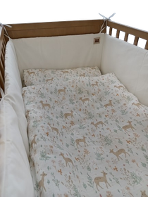 Pussilakanasetti, Anne & Mikael, musliinipuuvilla, Pellonreuna