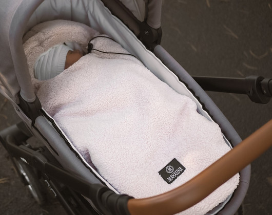 Makaszka Teddy Bear -lämpöpussi vaunu/kaukalo, Coconut, 0kk - 85cm