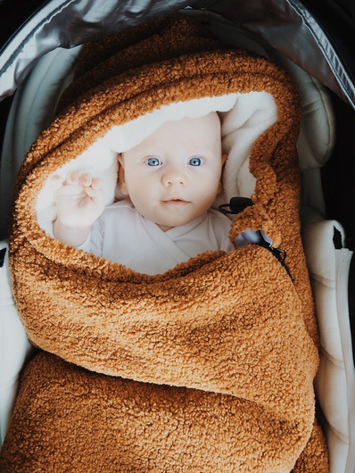 Makaszka Teddy Bear -lämpöpussi vaunu/kaukalo, Coconut, 0kk - 85cm