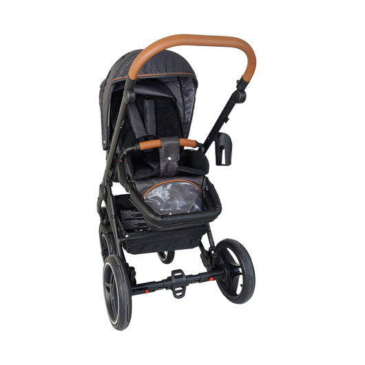 Ozzi -yhdistelmävaunut, Light Grey Melange / Black