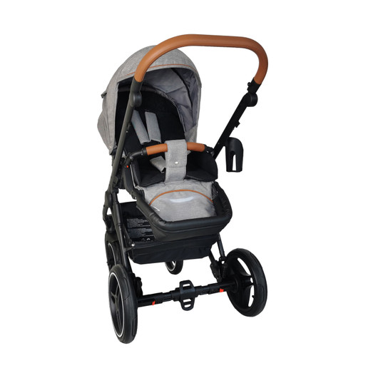 Ozzi -yhdistelmävaunut, Light Grey Melange / Black