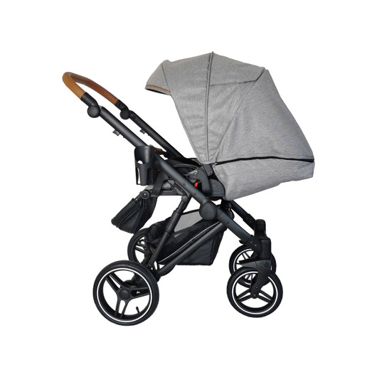 Ozzi -yhdistelmävaunut, Light Grey Melange / Black