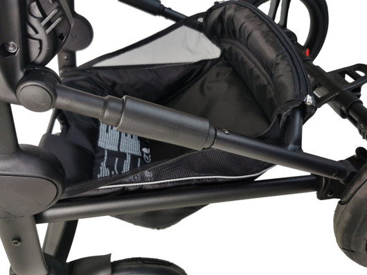 Ozzi -yhdistelmävaunut, Light Grey Melange / Black