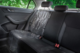 Istuinsuoja / penkinsuoja, kurasuoja, muovi, ISOFIX / Turvavyö, sms