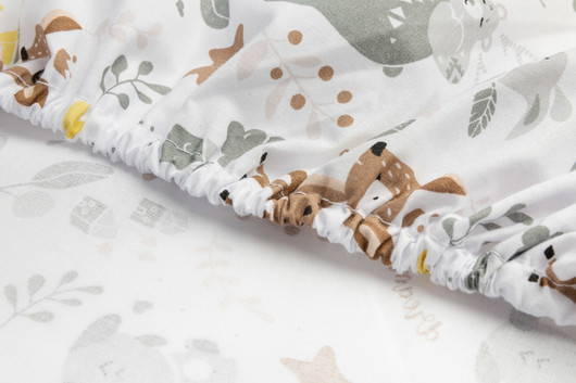 Aluslakana pinnasänkyyn, Sensillo, Valkoinen Bambi