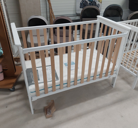 Pinnasänky Nord Leolia, laskettava laita, 2in1, 120x60cm, valk/puu