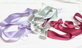 Klione - kastenauha rusetilla - vaalea hopea