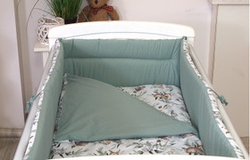 Reunapehmuste pinnasänkyyn, Metsäneläimet / Salvia - 360cm