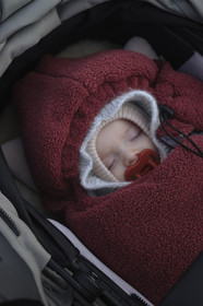 Makaszka Teddy Bear -lämpöpussi, Burgundy, 0kk - 85cm