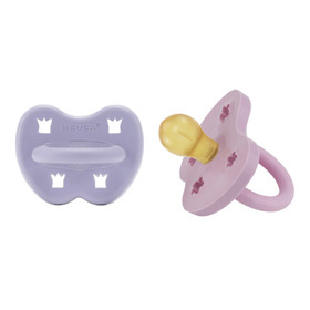Hevea - anatominen luonnonkumitutti - 3-36kk, pink & lavender, 2 kpl