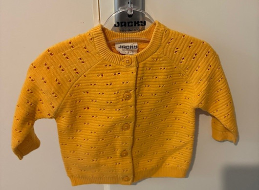 Jacky Boley Baby -neuletakki, keltainen, 68cm