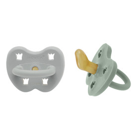 Hevea - anatominen luonnonkumitutti - 3-36kk, grey & sage, 2 kpl