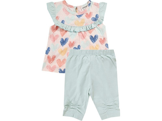 Jacky Boley Baby - t-paita+leggins Sydän, 68cm