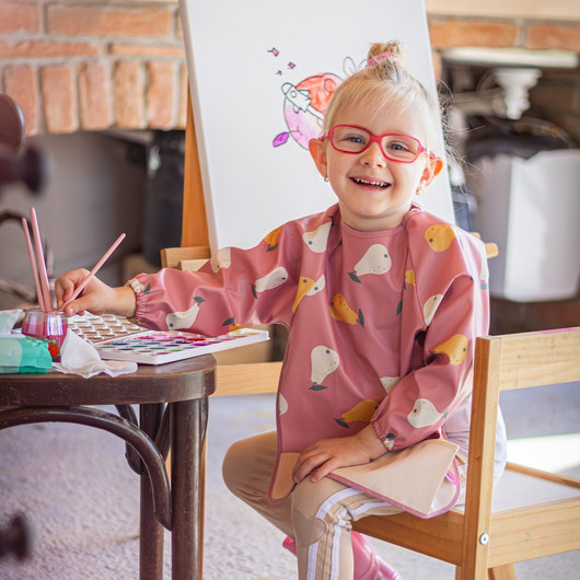 Petite&Mars -hihallinen essu, ruokalappu, Green Kiwi + smoothiepussit