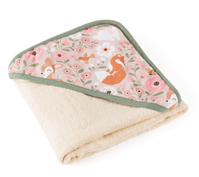 Huppupyyhe, 100x100cm, bambu, Loulou Rosy Wilderness