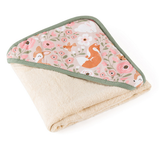 Huppupyyhe, 100x100cm, bambu, Loulou Rosy Wilderness