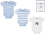 Jacky Boley Baby - t-paitabody, 3 kpl, siniset, 56cm