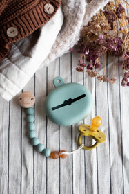 Tuttiketju, luonnonkumi, Hevea, Seafoam Blue