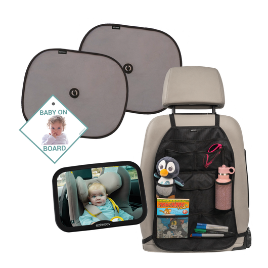 Ezimoov EZI Travel Pack - kurasuoja, peili, aurinkosuojat + kyltti