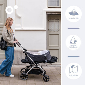 Doomoo Nest n Go - vauvakori, kantokassi, unipesä, Dark Grey