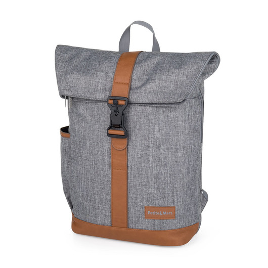 Hoitolaukku / hoitoreppu magnettisuljennalla, Jackob, Grey Melange