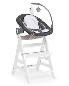 Hauck Alpha+ -syöttötuolisetti; syöttötuoli ja babysitter -Deluxe Grey