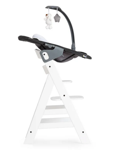 Hauck Alpha+ -syöttötuolisetti; syöttötuoli ja babysitter -Deluxe Grey