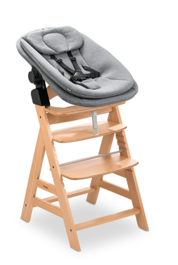 Hauck Alpha+ -syöttötuolisetti Dark Grey; syöttötuoli ja babysitter