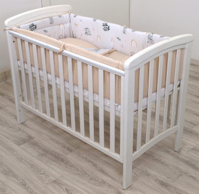 Reunapehmuste + pussilakanat pinnasänkyyn, Hippo / Cappuccino