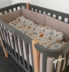 Reunapehmuste pinnasänkyyn, Anne&Mikael - valkoinen yksivärinen, 360cm