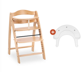 Hauck Arketa -syöttötuoli, koivu + taso, Beech N Play