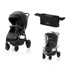 Britax B-Agile R - kuomuratas, Carbon Black + organizer