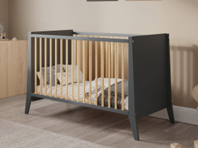 Pinnasänky, Cosmo, 2in1, grafiitti / puu + juniorilaita