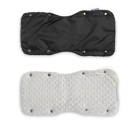 Työntöaisan hanskat / muhvi / kädenlämmitin, musta Minky