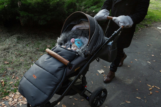 Työntöaisan hanskat / muhvi / kädenlämmitin, musta Minky