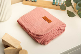 Vauvan musliini peite, vauvapeite, retro pink, 100cm x 75cm