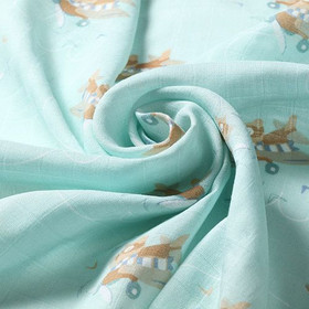 Bambuharsopaketti, 3 kpl, minttu/lentokone, 70x70cm