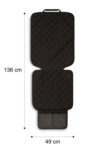 SENSILLO -istuinsuoja / potkusuoja, tikattu musta, sms