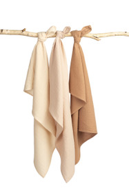 Harsopaketti, ruskea, 3 kpl, musliinipuuvilla, 60x80cm