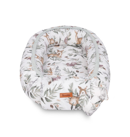 Vauvapesä + tyyny, unipesä, babynest Sensillo, metsäneläimet